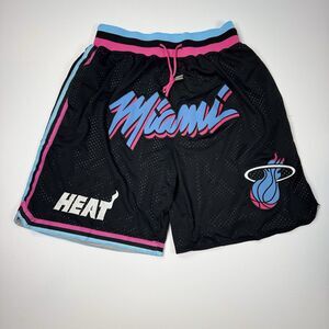 Just Don Mens Miami‎ Heat Miami Vice Basketball Shorts Black Size S NWOT